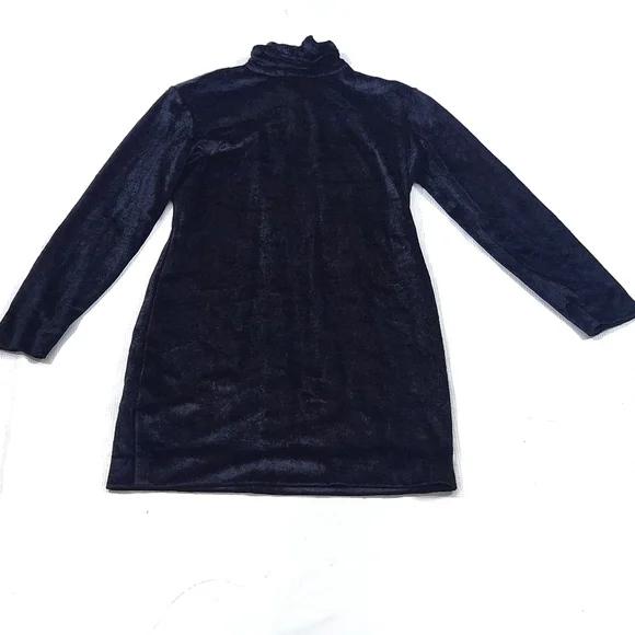 Vintage Ingrid Black Velvet  Bodycon Mock Neck Mini Dress - Picture 11 of 11